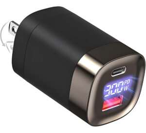 33W USB C Wall Charger, GaN Dual Port 30W Fast Charging