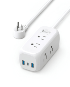 USB C Power Strip Surge Protector 6 Outlets and 20W USB C